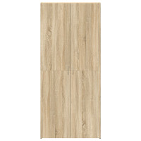 Produktbild för Skoskåp med hylla Brun 80 x 35.5 x 180 cm Konstruerat trä
