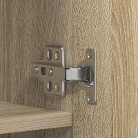 Produktbild för Skoskåp med hylla Brun 80 x 35.5 x 180 cm Konstruerat trä