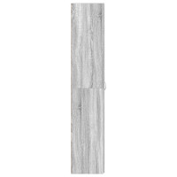 Produktbild för Skoskåp med hylla Grå 80 x 35.5 x 180 cm Konstruerat trä
