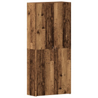 Produktbild för Skoskåp med hylla Brun 80 x 35.5 x 180 cm Konstruerat trä