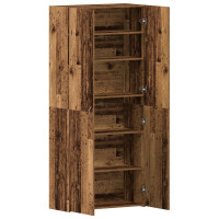 Produktbild för Skoskåp med hylla Brun 80 x 35.5 x 180 cm Konstruerat trä