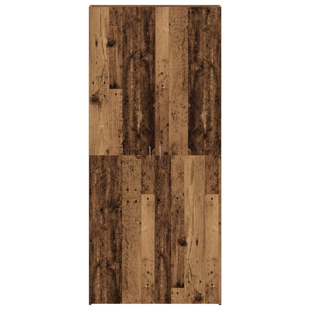 Produktbild för Skoskåp med hylla Brun 80 x 35.5 x 180 cm Konstruerat trä