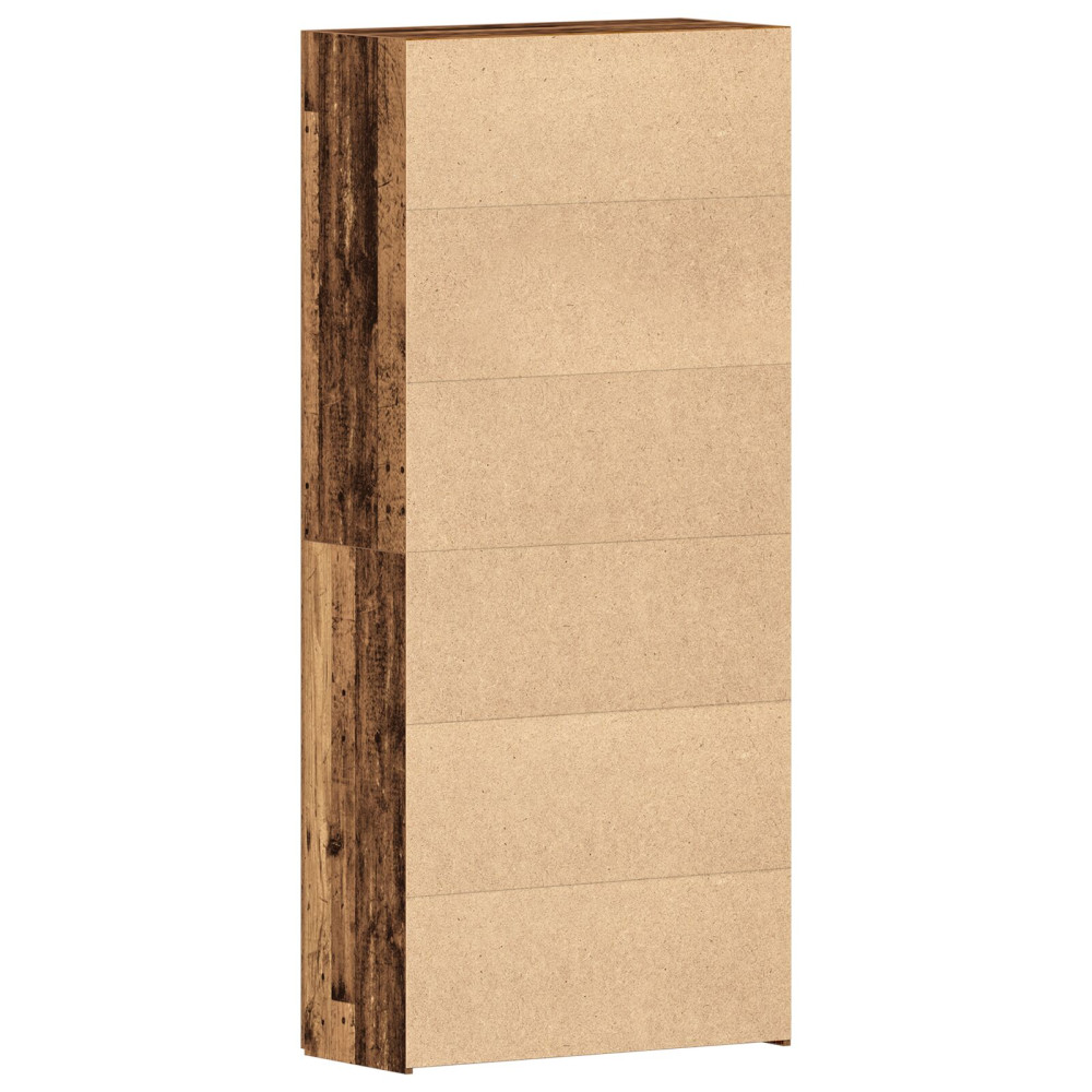 Produktbild för Skoskåp med hylla Brun 80 x 35.5 x 180 cm Konstruerat trä