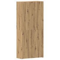 Produktbild för Skoskåp med hylla Brun 80 x 35.5 x 180 cm Konstruerat trä