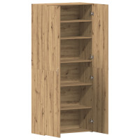 Produktbild för Skoskåp med hylla Brun 80 x 35.5 x 180 cm Konstruerat trä