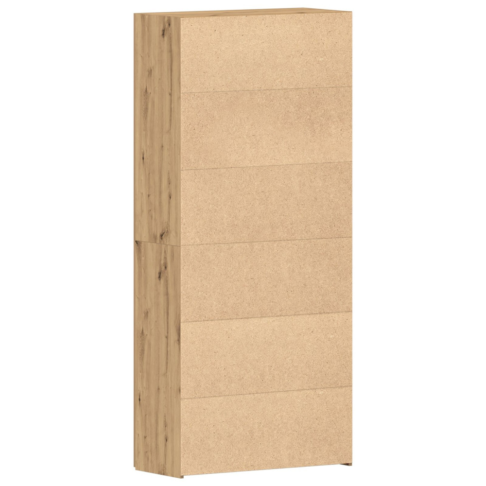 Produktbild för Skoskåp med hylla Brun 80 x 35.5 x 180 cm Konstruerat trä