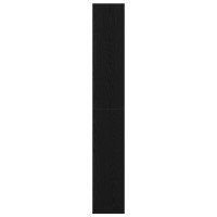 Produktbild för Bokskåp med hylla Svart Ek 80 x 30 x 198 cm Konstruerat trä