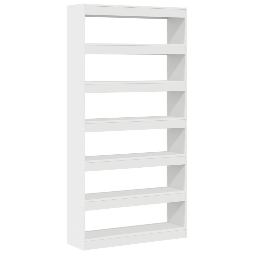 Produktbild för Bokskåp Vit 100 x 30 x 198 cm Konstruerat trä