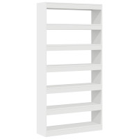 Produktbild för Bokskåp Vit 100 x 30 x 198 cm Konstruerat trä