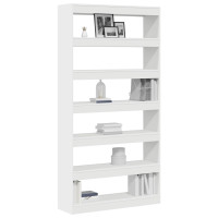 Produktbild för Bokskåp Vit 100 x 30 x 198 cm Konstruerat trä