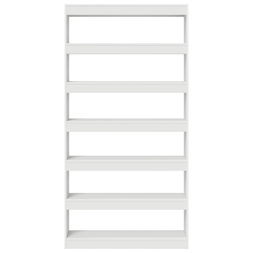 Produktbild för Bokskåp Vit 100 x 30 x 198 cm Konstruerat trä
