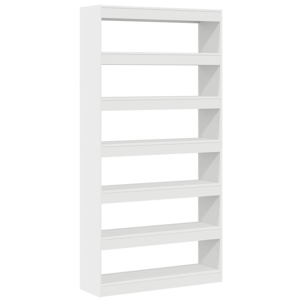 Produktbild för Bokskåp Vit 100 x 30 x 198 cm Konstruerat trä