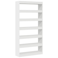 Produktbild för Bokskåp Vit 100 x 30 x 198 cm Konstruerat trä