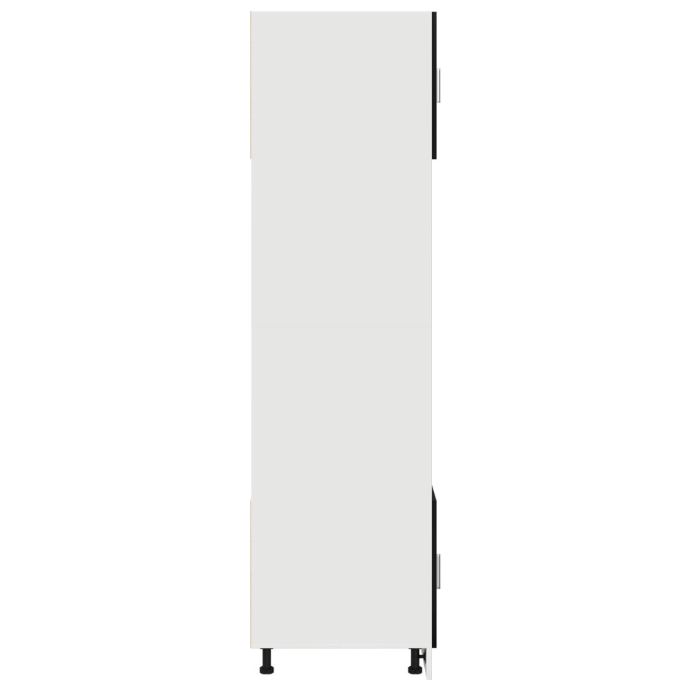 Produktbild för Hängande skåp Svart Ek 60 x 57 x 207 cm Konstruerat trä