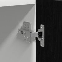 Produktbild för Hängande skåp Svart Ek 60 x 57 x 207 cm Konstruerat trä