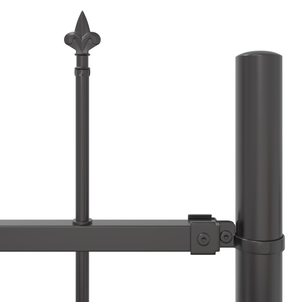 Produktbild för Trädgårdsstängsel 6 pcs Grå 10,2 x 0,6 m Pulverlackerad stål