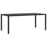 Produktbild för Trädgårdsmöbelset 9 pcs Svart konstrotting