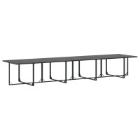 Produktbild för Trädgårdsmöbelset 9 pcs Svart Stål