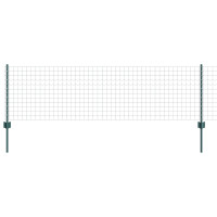 Produktbild för Euro Staket med Stöd 25 x 0,6 m PVC-belagda stål Grön Mesh