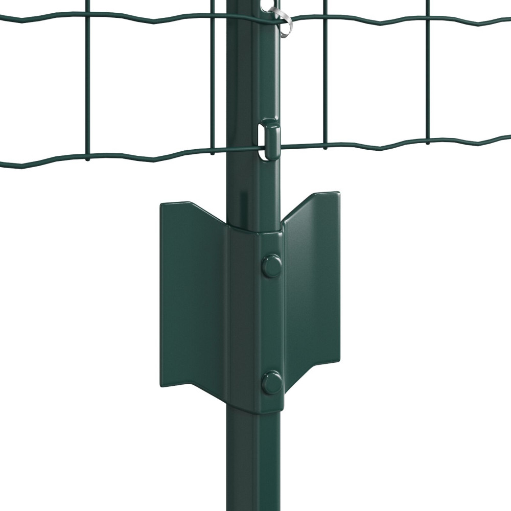 Produktbild för Euro Staket med Stöd 25 x 0,6 m PVC-belagda stål Grön Mesh