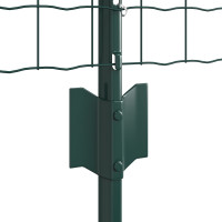 Produktbild för Euro Staket med Stöd 25 x 0,6 m PVC-belagda stål Grön Mesh