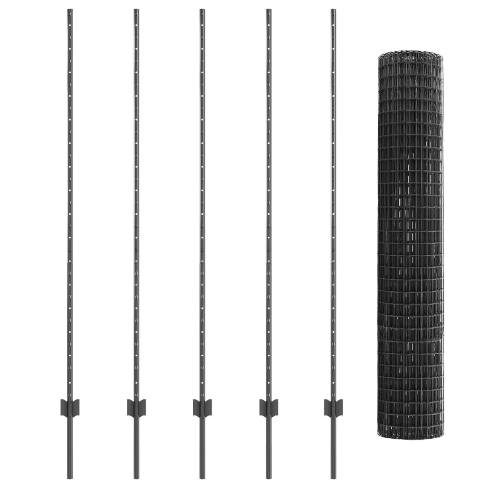Produktbild för Euro Staket med Stöd 10 x 1,6 m PVC-belagda stål Grå Mesh