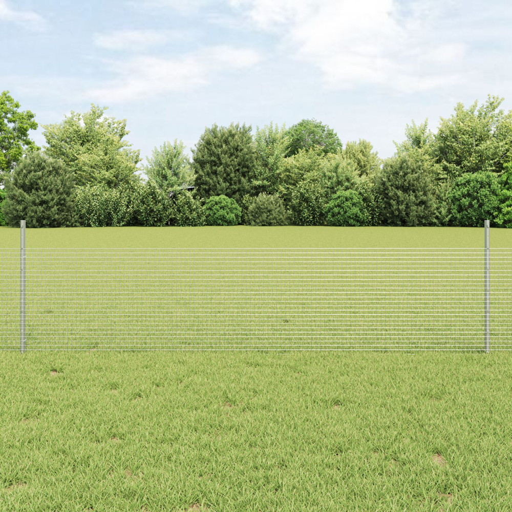 Produktbild för Svetsat trådgeller med stolpar 50 x 0,5 m Galvaniserat stål