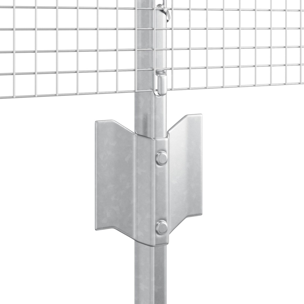Produktbild för Svetsat trådgeller med stolpar 50 x 0,6 m Galvaniserat stål