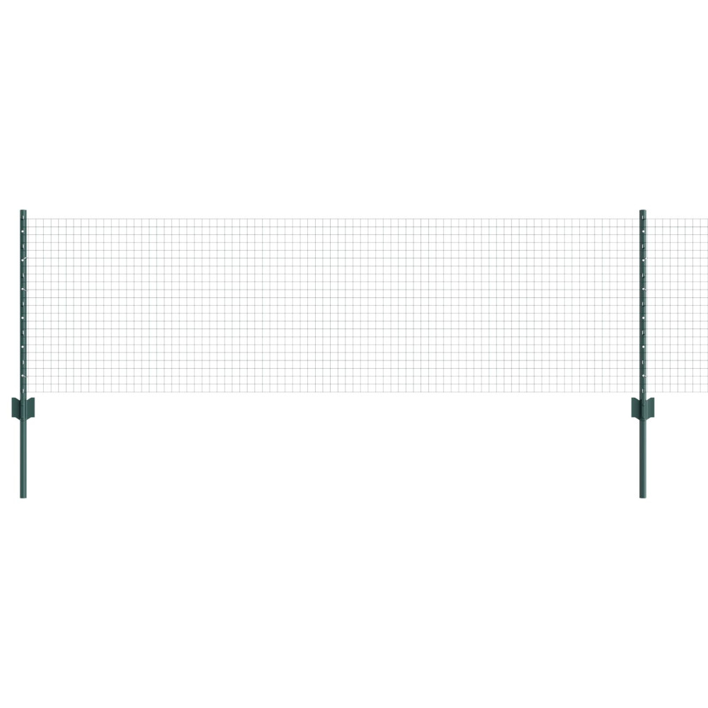 Produktbild för Svetsat trådgeller med stolpar 50 x 0,6 m PVC-belagda stål Grön