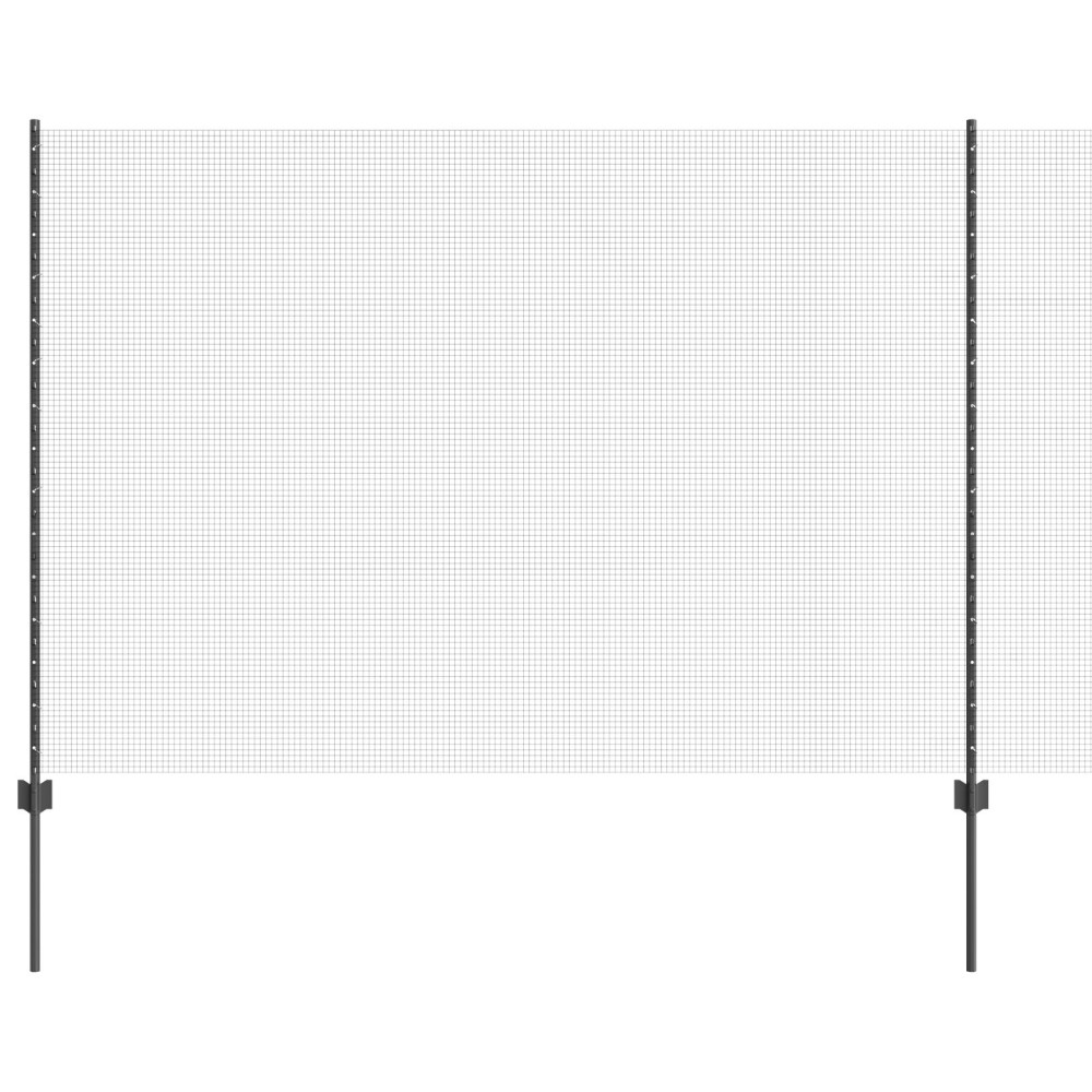 Produktbild för Svetsat trådgeller med stolpar 10 x 1,6 m PVC-belagda stål Grå