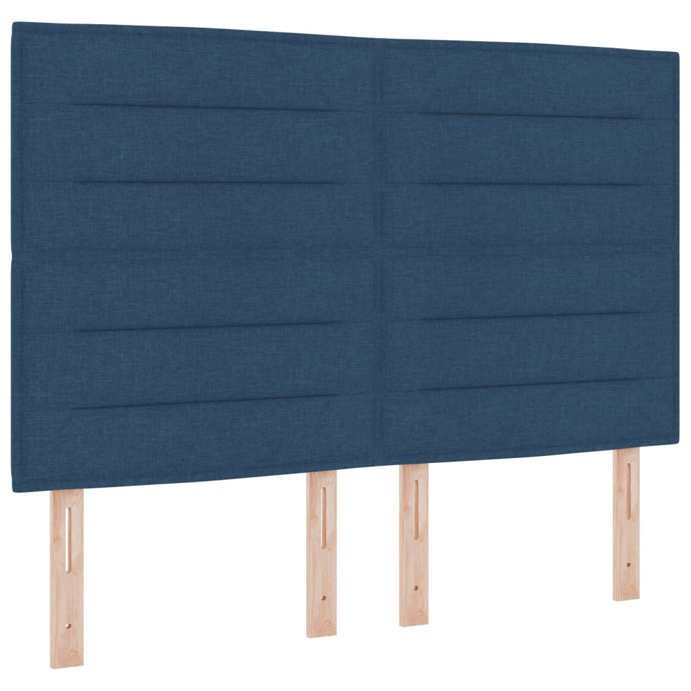 Produktbild för Huvudgavel Blå 144 cm tyg