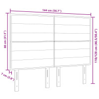 Produktbild för Huvudgavel Blå 144 cm tyg