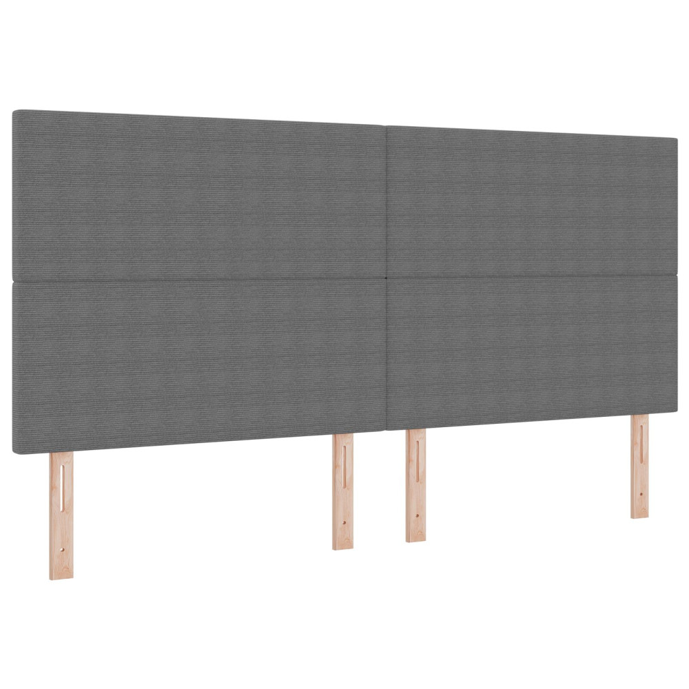 Produktbild för Huvudgavel Ljusgrå 200 cm Kordread tyg