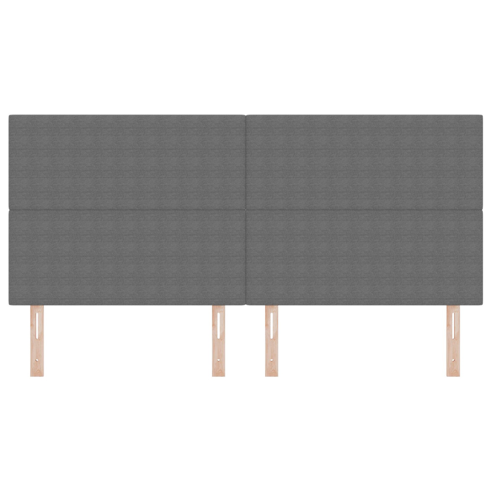 Produktbild för Huvudgavel Ljusgrå 200 cm Kordread tyg