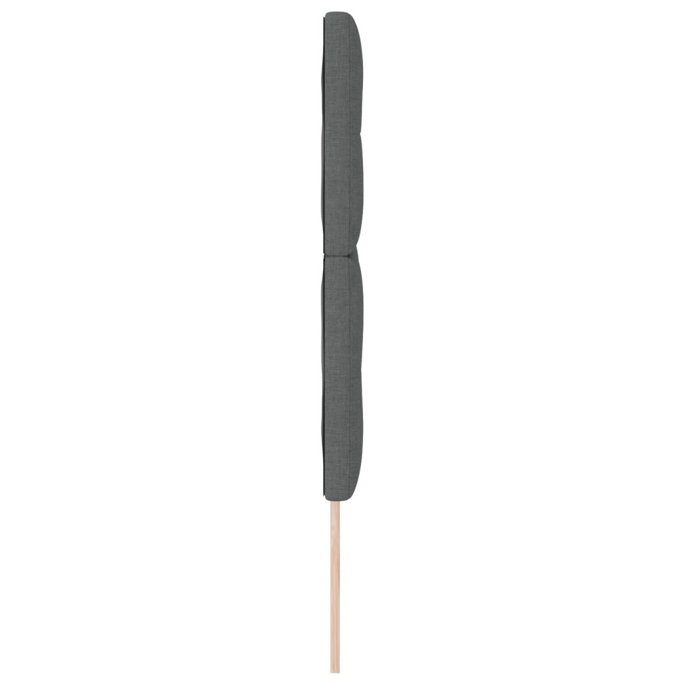 Produktbild för Höjdjusterbar Sänggavel med huvudgavel Mörkgrå 144 cm tyg