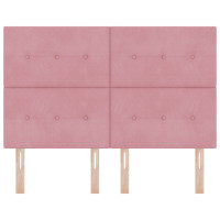 Produktbild för Huvudgavel Rosa 160 cm Sammet