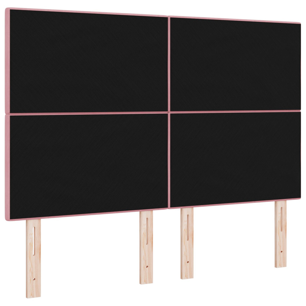 Produktbild för Huvudgavel Rosa 160 cm Sammet