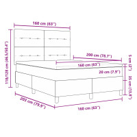 Produktbild för Bäddfjäder med huvudgavel Rosa 160 x 200 cm Sammet