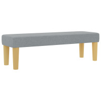 Produktbild för Bäddfjäder med huvudgavel Ljusgrå 200 x 120 cm tyg