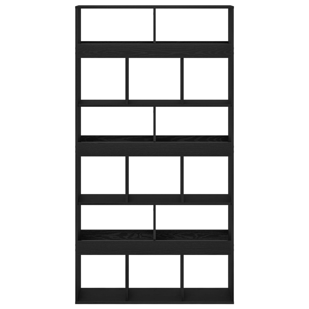Produktbild för Bokskåp 2 pcs Svart Ek 100 x 33 x 93,75 cm Konstruerat trä