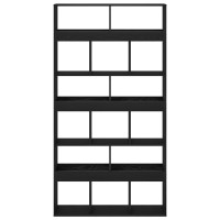 Produktbild för Bokskåp 2 pcs Svart Ek 100 x 33 x 93,75 cm Konstruerat trä