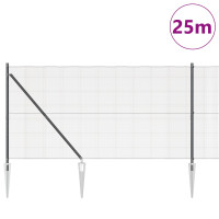 Produktbild för Svetsat trådgalleri med piggar 25 x 1,4 m (B x H)