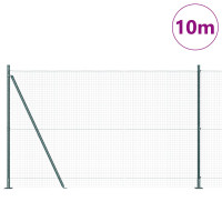 Produktbild för Svetsat Stålstaket med Betongbas 10 x 1,4 m (B x H)
