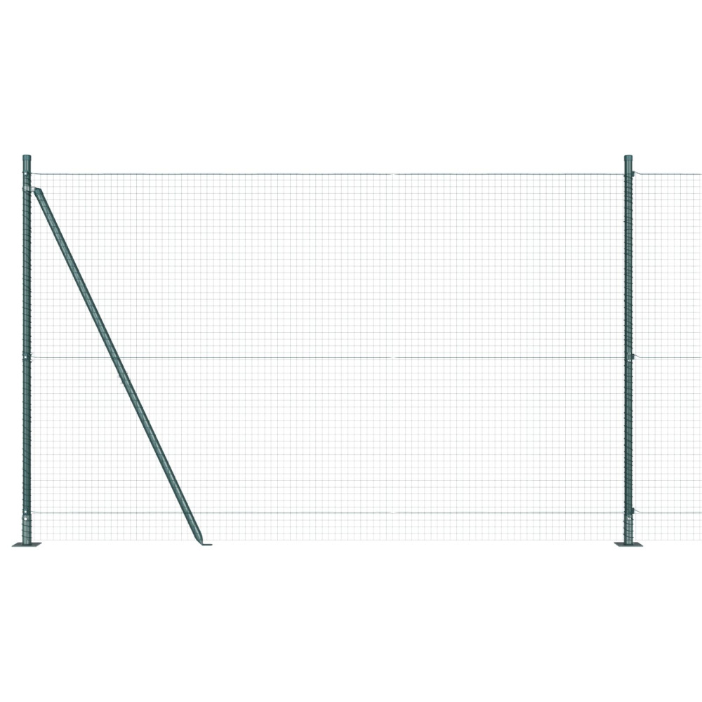 Produktbild för Svetsat Stålstaket med Betongbas 10 x 1,4 m (B x H)