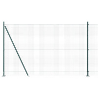 Produktbild för Svetsat Stålstaket med Betongbas 10 x 1,4 m (B x H)