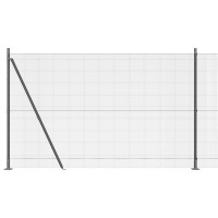 Produktbild för Svetsat Stålstaket med Betongbas 25 x 1,5 m (B x H)
