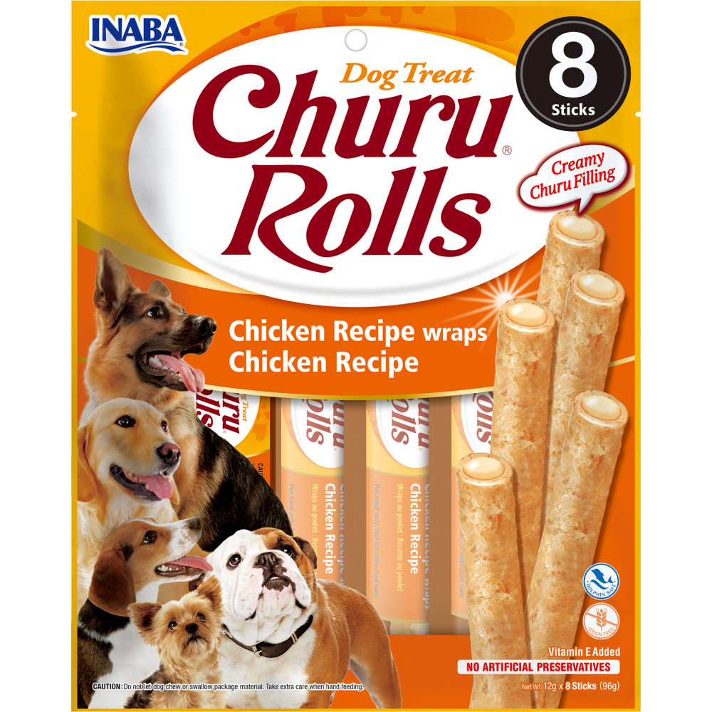 Produktbild för Dog Rolls Chicken wraps 8x12g