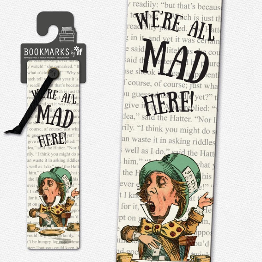 Produktbild för Literary Bookmarks - We're all Mad Here