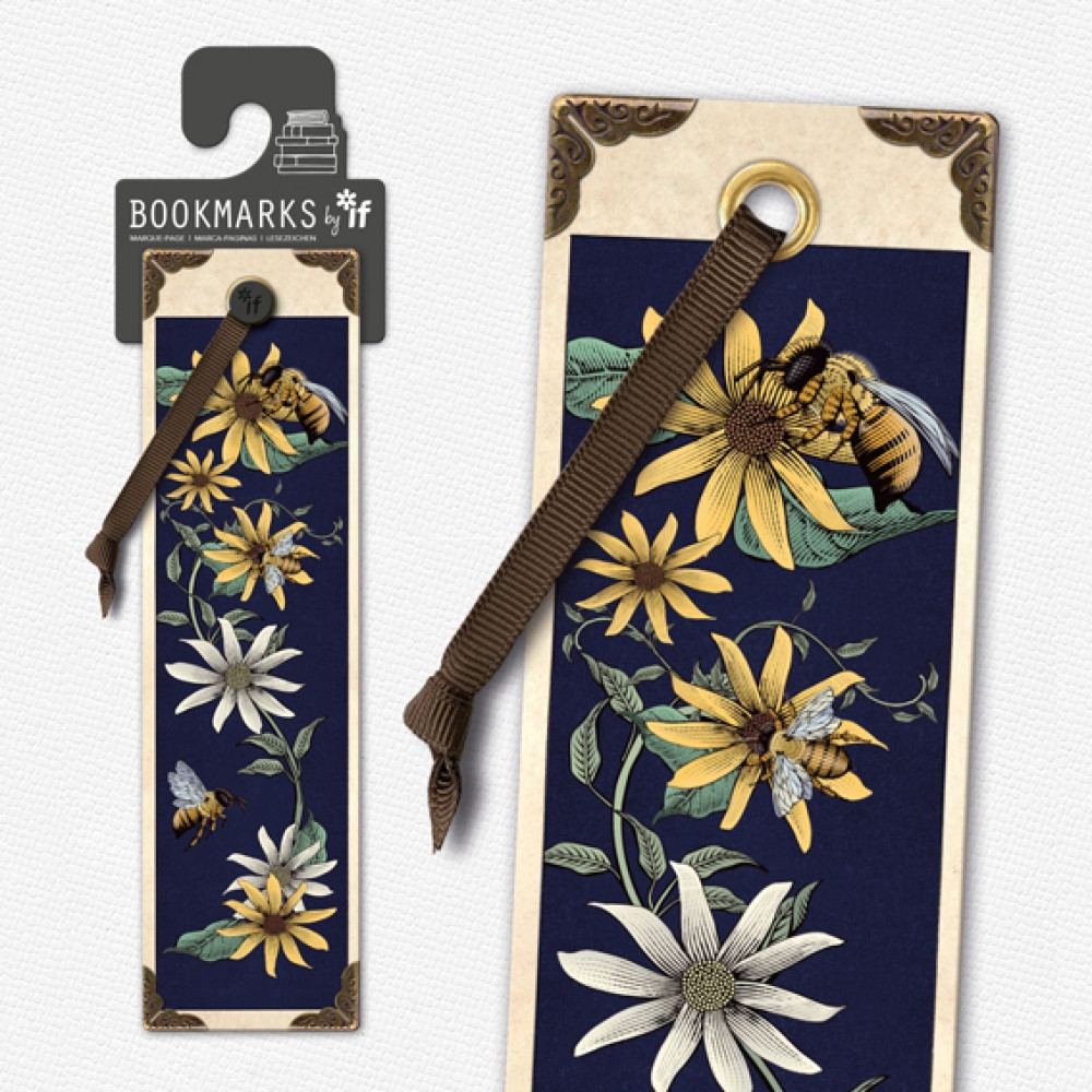 Produktbild för Vintage Bookmarks - Bees & Flowers
