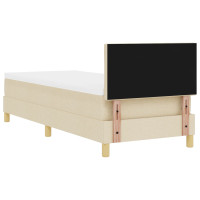 Produktbild för Bäddfjäder med kudde med huvudgavel Kräm 80 x 200 cm tyg